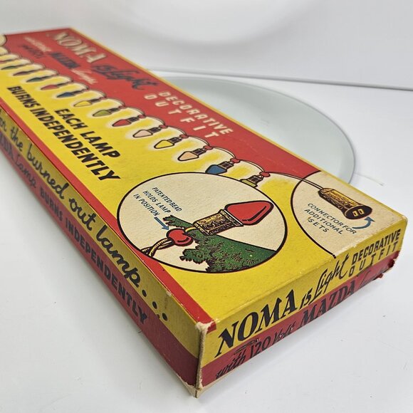 Vintage 15 Working Noma Christmas Lights Red Rings Original Festive Box - Picture 16 of 16